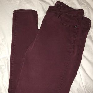 Maroon Old Navy Skinny Jeans